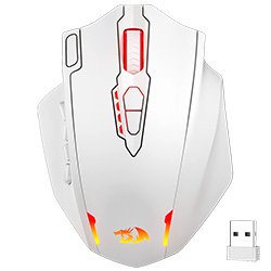 Mouse Gamer Redragon M913W Impact Elite Wireless / RGB-Blanco