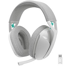 Auricular Con Micrófono Gamer Logitech G325 Lightspeed Inalámbrico Bluetooth Blanco Gris (981-001530)