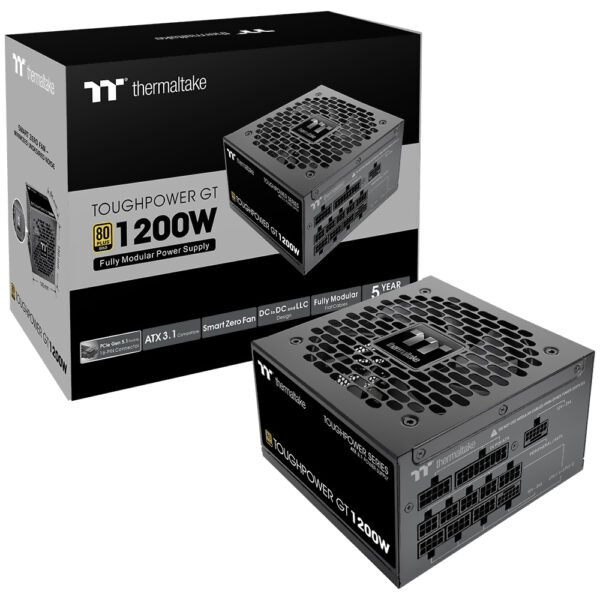 Fuente de Alimentación Thermaltake Toughpower Gt 1200W ATX Modular 80 Plus Gold PS TPT 1200FNFAGU 3 (Atx 3.1)