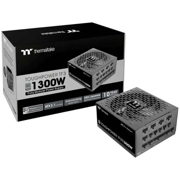 Fuente de Alimentación Thermaltake Toughpower Tf3 ATX 1300W Modular 80 Plus Titanium PS TPD 1300FNFATU 1 (Atx 3.1)
