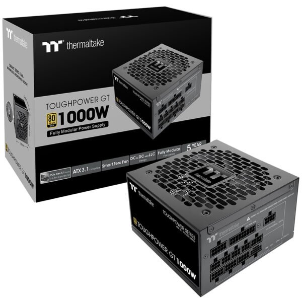 Fuente de Alimentación Thermaltake Toughpower Gt 1000W ATX Modular 80 Plus Gold PS TPT 1000FNFAGU 3 (Atx 3.1)