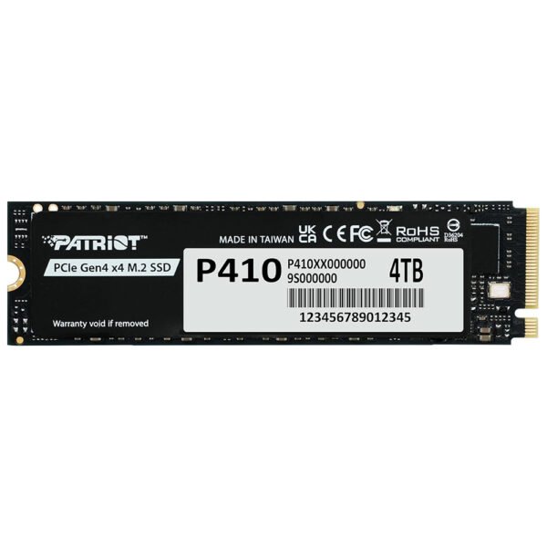 SSD M.2 4TB PATRIOT P410 NVME PCIE Gen 4X4-P410P4TBM28H 5000MB/S