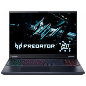 Notebook Gamer Acer Predator Helios Neo 16 AI PHN16-73-92B8 Intel Core Ultra 9 275HX Pantalla Wqxga 16" 16GB RAM 1Tb SSD Windows 11 Home GeForce RTX5070TI 12GB-ABYSSAL Negro (Inglés)