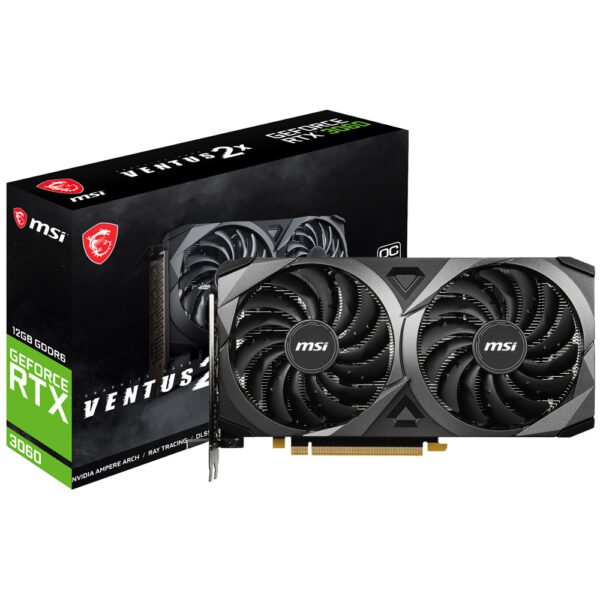 Tarjeta Gráfica MSI Ventus 2X OC V1 12 GB GeForce RTX 3060 GDDR6-912-V397-1008