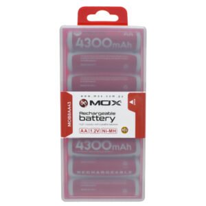 Pilas Recargable Mox MOB8AA43 4300MAH AA 1.2V-KIT con 8