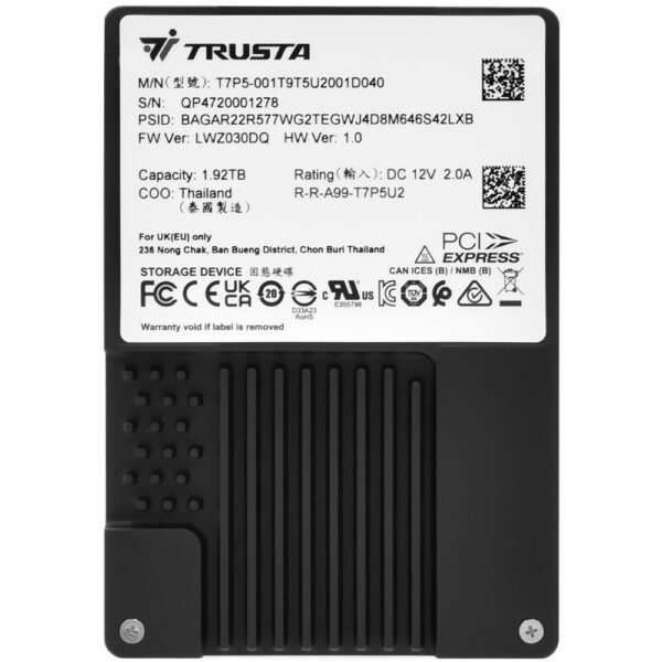 SSD Trusta U.2 3.84TB TP7P5 2.5"-T7P5-003T8T5U2001D040