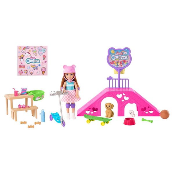 Muñeca Mattel Barbie Chelsea Skatepark Playset (hjy35)