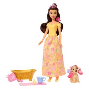 Muñeca Mattel Barbie Disney Princess - Belle Bath & Brush Dog (jfc42)