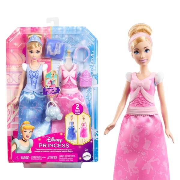 Muñeca Mattel Barbie Disney Princess - Cinderella 2-IN-1 (jcr95)