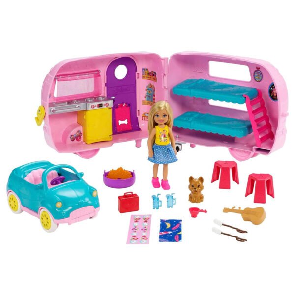 Muñeca Mattel Barbie Family& Friends: Club Chelsea - Camper Adventures (fxg90)