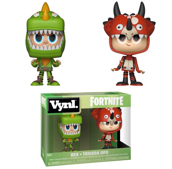 Figura Funko Vynl - Fortnite Tricera Ops + Rex 2pack