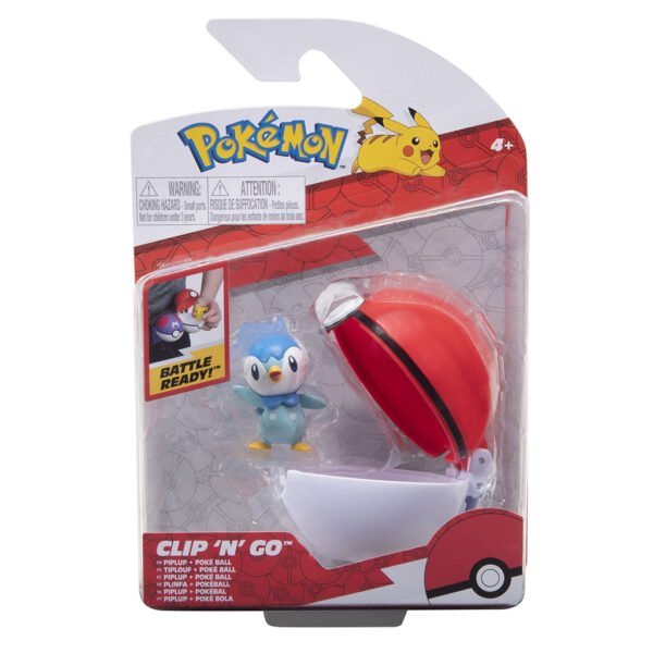 Figura Jazwares Pokémon Clip 'n' Go Pokeball - Piplup Pokeball (24697)