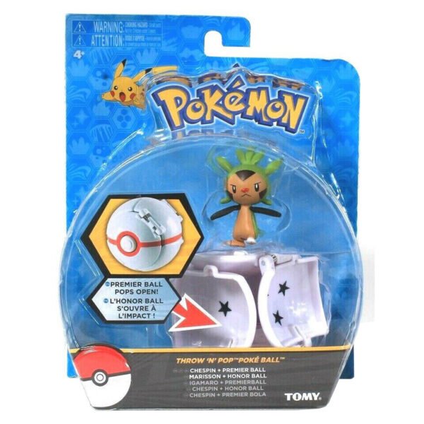 Figura Pokémon Throw 'n' Pop Pokeball - Chespin (18875)