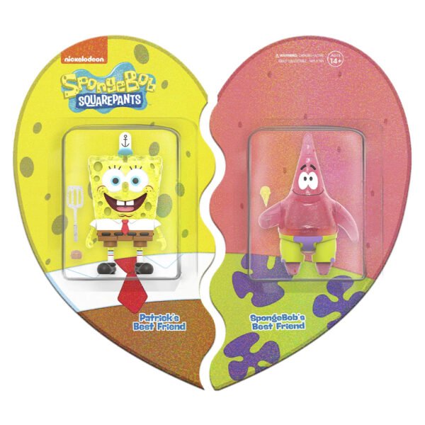 Figura Super7 Bob Esponja - Bob Esponja e Patrick Gliter 2-PACK 24027