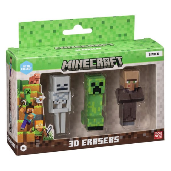 Borrador Minecraft Eraser Paquete de 3 (mc4021)