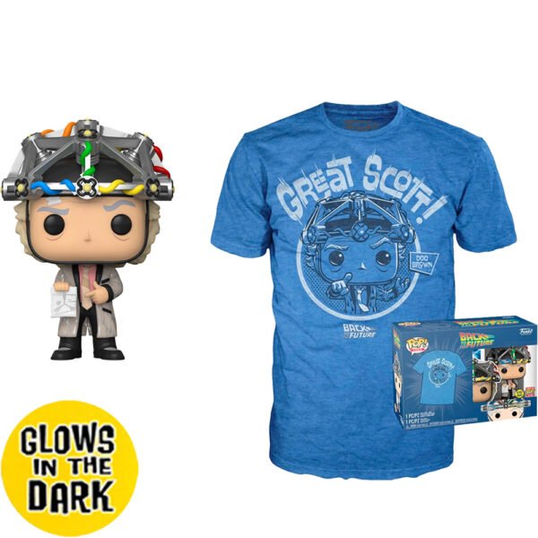 Box Funko Pop Back To The Future - Doc Con Casco + Camiseta Tee Bundle *s*