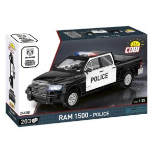 Juguete de Armar Cobi Blocks Action Town - Police Dodge Ram 2500 Negro 203 Piezas - Escala 1/35 (24608)