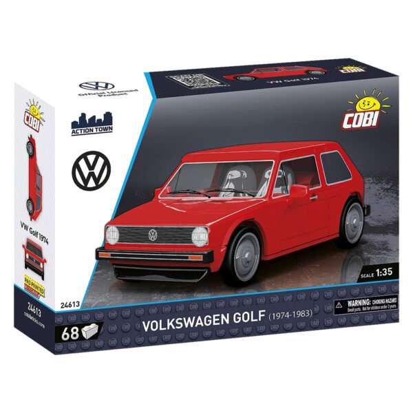 Juguete de Armar Cobi Blocks Action Town - Volkswagen Golf Gti Rojo 68 Piezas (1976-1983)