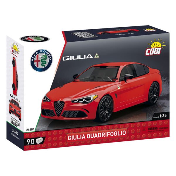 Juguete de Armar Cobi Blocks - Alfa Romeo Giulia Quadrifoglio 90 PIEZAS-1/35 (24604)