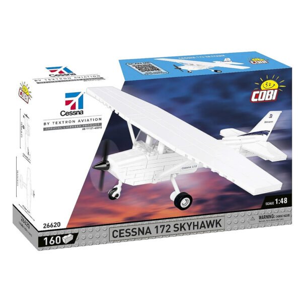 Juguete de Armar Cobi Blocks - Cessna 172 Skyhawk 160 Piezas Blanco - Escala 1/48 (26620)