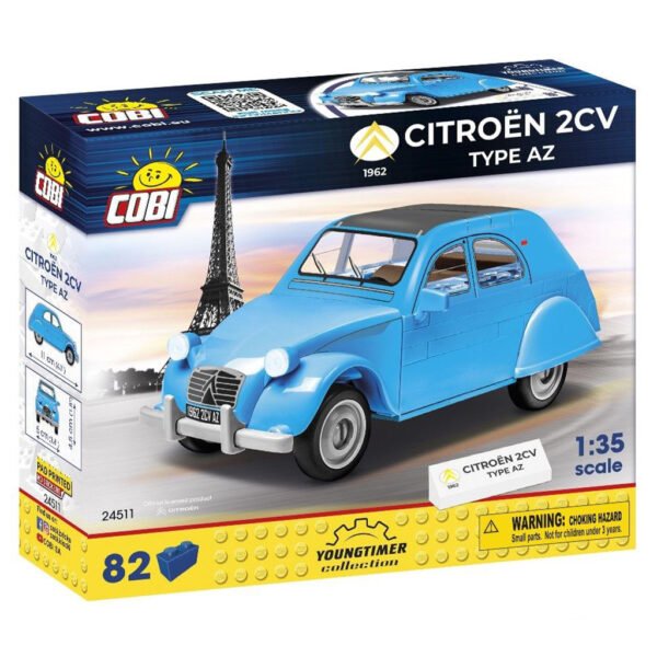 Juguete de Armar Cobi Blocks Youngtimer Collection - Citroen 2cv Type Az 82 Piezas - Escala 1/35