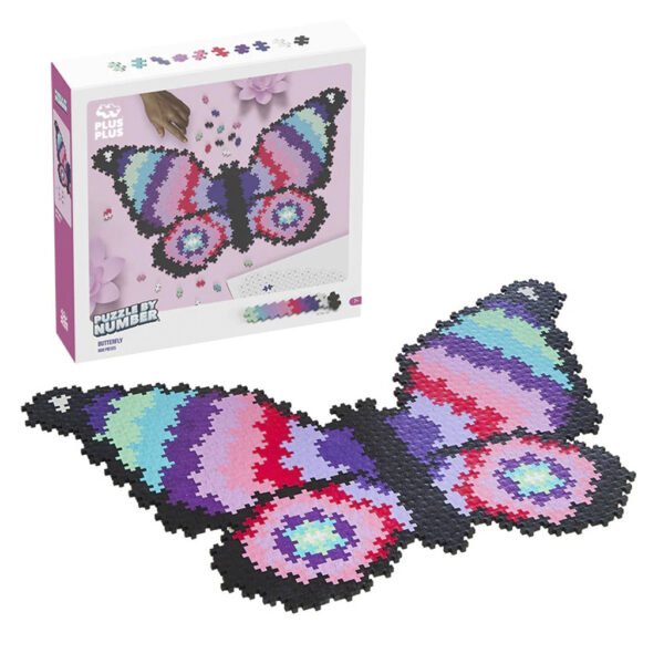Juguete de Armar Plus Plus Puzzle By Number 80 Pcs - Butterfly (2551)