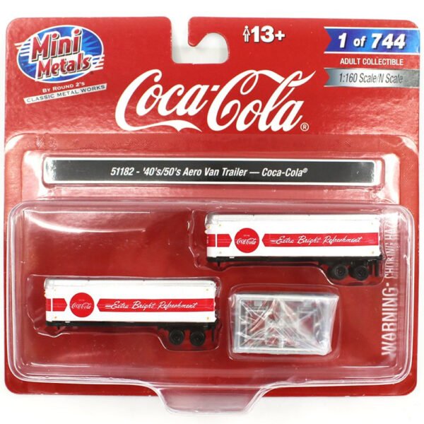 Camión Mini Metals COKE-40's/50's Aero Van Trailer Coca Cola 51182-ESCALA 1/160