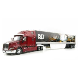 Camión Diecast Masters - Peterbilt 579 Truck With Cat Mural Trailer - Escala 1/50 (85665)