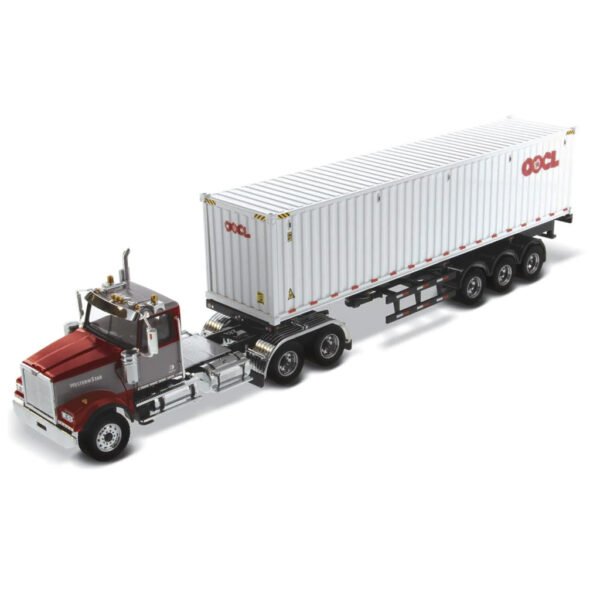 CamiÓn Diecast Masters - Western Star 4900 Sffa Day Cab With 40" Dy Goods Sea Container Oocl - Escala 1/50 (71064)