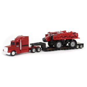 Camión Ertl Case Ih Semi Lowboy Trailer & Pulverizador Patriot 4350-ESCALA 1/64 (44379)