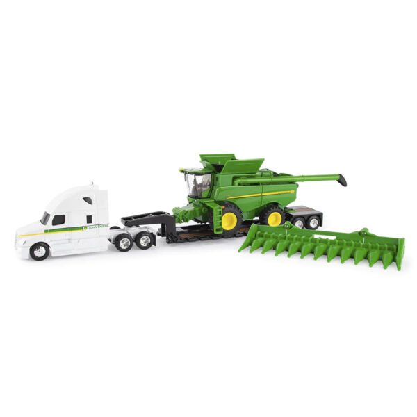 Camión Ertl - John Deere S780 Combine W Semi And Lowboy Trailer- Escala 1/64 (45656)
