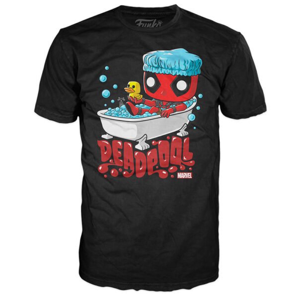 Camiseta Funko Pop Tees Marvel: Deadpool Bubble Bath - Talla Egg