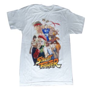 Camiseta Street Fighter Branca - Talla P