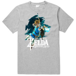Camiseta The Legend Of Zelda Breath Of The Wild Gris - Talla P