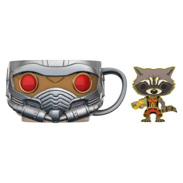 Taza Funko Mug Marvel Star-lord + Pin Rocket 65501