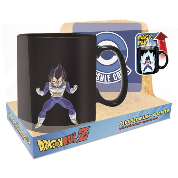 Taza Mágica Abystyle Dragon Ball Z-Taza Vegeta & Capsule Corp Descanso Vaso (4278)