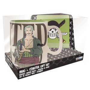 Taza Mágica Abystyle One Piece - Taza Zoro & Descanso Vaso (6918)