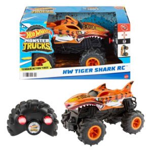 Carrito Control Remoto Hot Wheels Monster Trucks - Hw Tiger Shark Rc (hnv03)