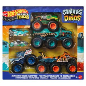 Carrinhos Hot Wheels Monster Trucks Sharks Vs. Dinos Multipack (jgd68)