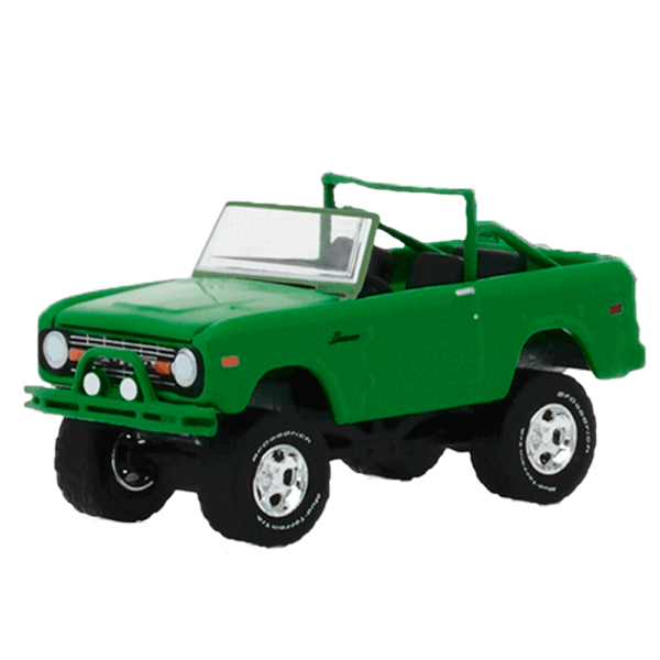 Auto Greenlight Ford Bronco 1971 Bfgoodrich - Escala 1/64-VERDE