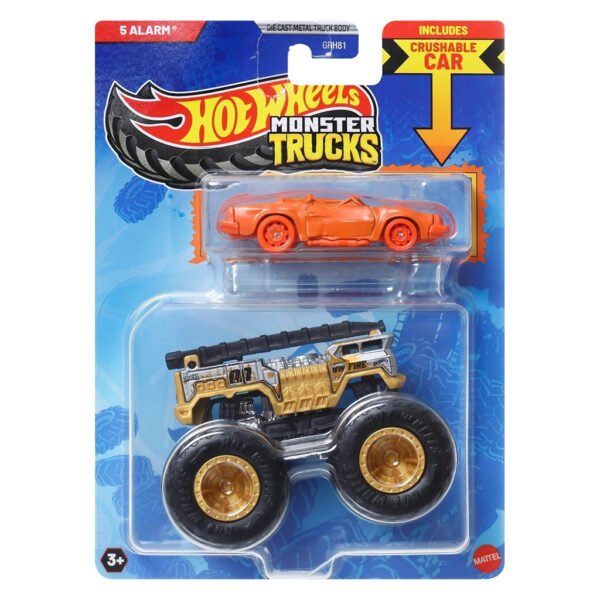 Carro Hot Wheels Monster TRUCKS-5 Alarm & Crashable Car (jcg37)