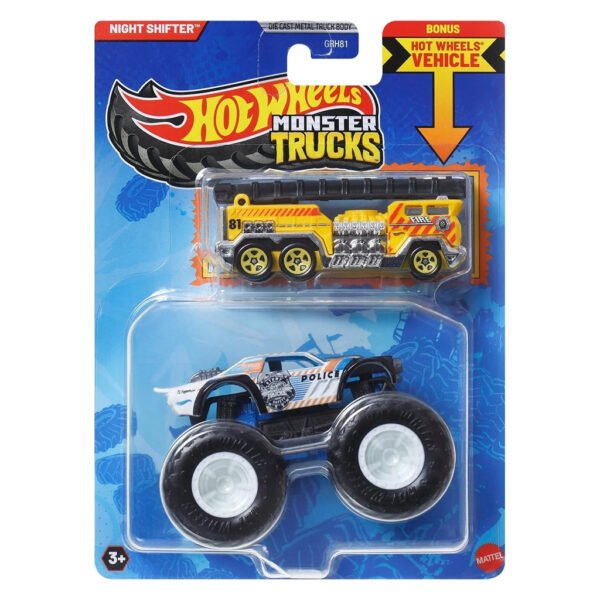 Carro Hot Wheels Monster Trucks - Night Shifter + Hot Wheels Vehicle (jcg38)