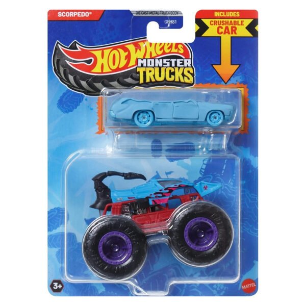 Carro Hot Wheels Monster Trucks - Scorpedo & Crashable Car (jcg30)
