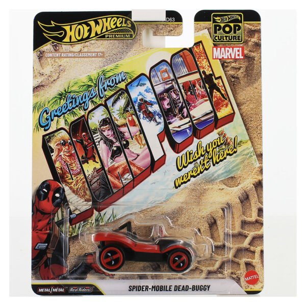 Carro Hot Wheels Premium Marvel: Greetings From Deadpool - Spider-mobile Dead-buggy (jhx06)
