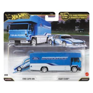 Carro Hot Wheels Team Transport - Ford Capri Gr5 & Fleet Flyer (jhx89)