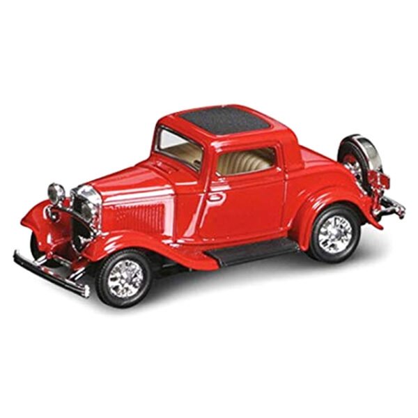 Auto Lucky Ford 3-WINDOW Coupe 1932 Escala 1/43-ROJO