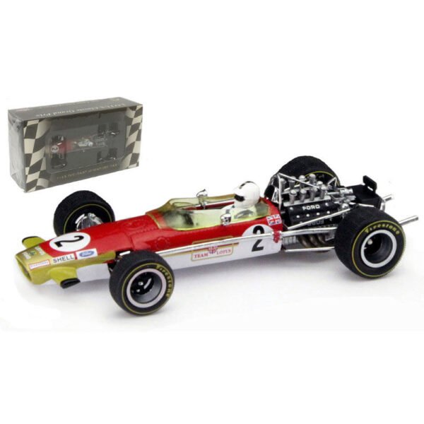 Auto Vitesse Lotus 49b Richard Attwood Mon 1969 Escala 1/43-ROJO Blanco e Dorado