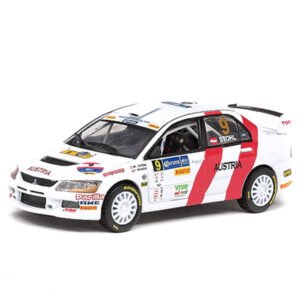 Auto Vitesse Mitsubishi L.evo #9 M.stohl 2009 Escala 1/43-BLANCO