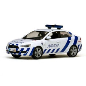 Auto Vitesse Mitsubishi Lancer Portugal M.police Escala 1/43-BLANCO e Azul