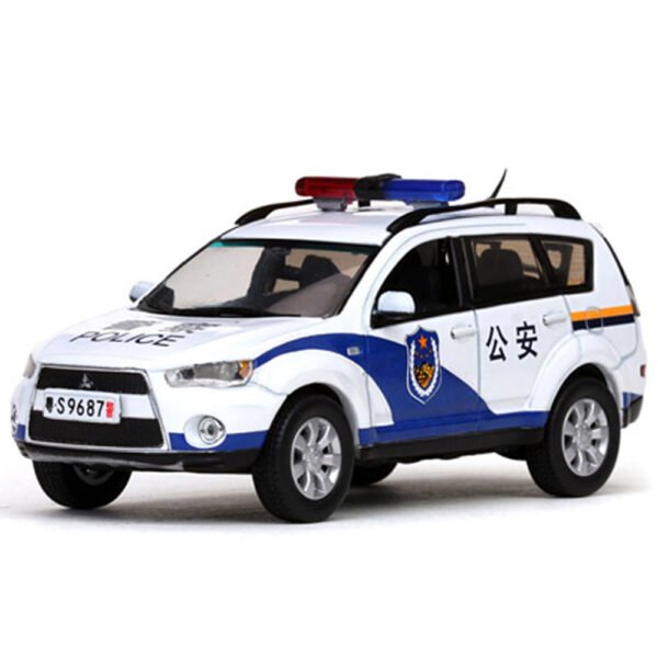 Auto Vitesse Mitsubishi Outlander-china Police Escala 1/43-BLANCO
